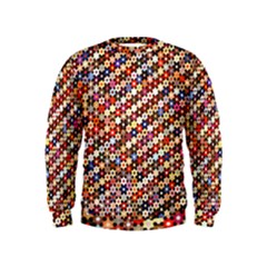 Mosaic Pattern Quilt Pattern Kids  Sweatshirt