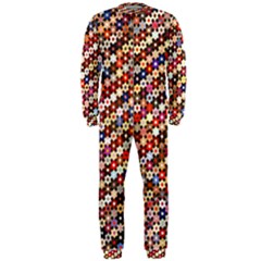 Mosaic Pattern Quilt Pattern Onepiece Jumpsuit (men) by paulaoliveiradesign