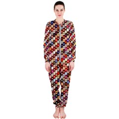 Mosaic Pattern Quilt Pattern Onepiece Jumpsuit (ladies)