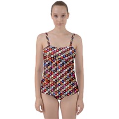 Tp588 Twist Front Tankini Set by paulaoliveiradesign