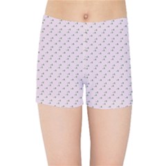 Pink Flowers Pink Kids Sports Shorts by snowwhitegirl