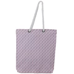 Pink Flowers Pink Full Print Rope Handle Tote (large)