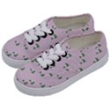 Pink Flowers Pink Big Kids  Classic Low Top Sneakers View2