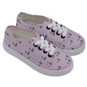 Pink Flowers Pink Big Kids  Classic Low Top Sneakers View3