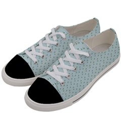 Pink Flowers Blue Women s Low Top Canvas Sneakers