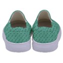 Pink Flowers Green Kids  Canvas Slip Ons View4