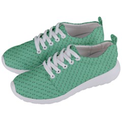 Pink Flowers Green Men s Lightweight Sports Shoes