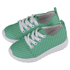 Pink Flowers Green Kids  Lightweight Sports Shoes