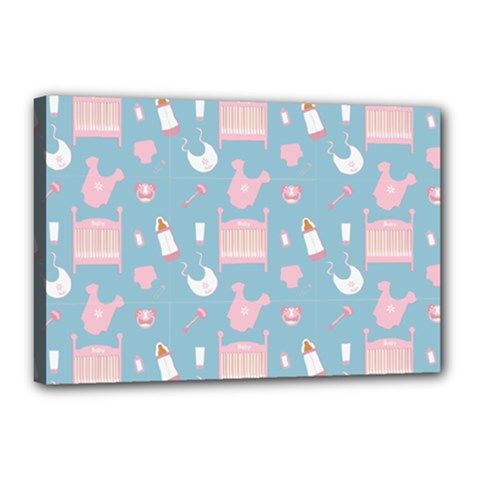 Baby Pattern Canvas 18  X 12  by snowwhitegirl