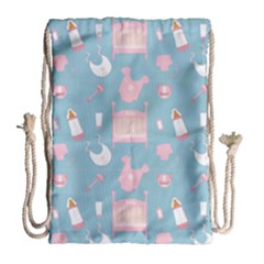 Baby Pattern Drawstring Bag (large) by snowwhitegirl