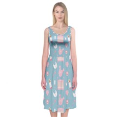 Baby Pattern Midi Sleeveless Dress