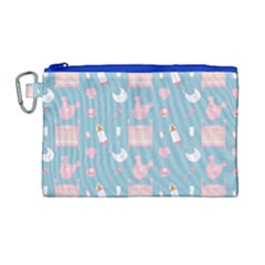 Baby Pattern Canvas Cosmetic Bag (large) by snowwhitegirl