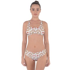 Colorful Modern Pattern Criss Cross Bikini Set by dflcprints