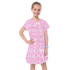 Amoebaflowerspink Kids  Drop Waist Dress by CosmicEsoteric