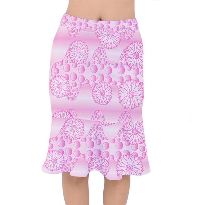 Amoebaflowerspink Mermaid Skirt