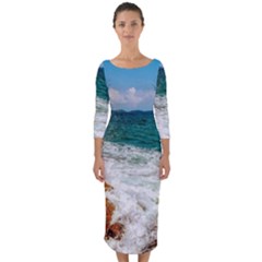 20180121 104340 Hdr 2 Quarter Sleeve Midi Bodycon Dress by AmateurPhotographyDesigns