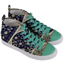 Background Vintage Japanese Women s Mid-Top Canvas Sneakers View3