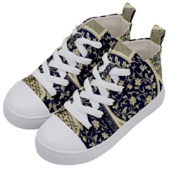 Background Vintage Japanese Kid s Mid-top Canvas Sneakers