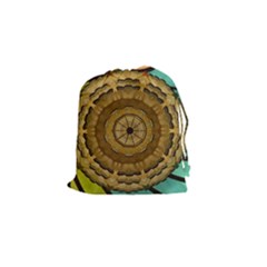 Kaleidoscope Dream Illusion Drawstring Pouches (small)  by Nexatart