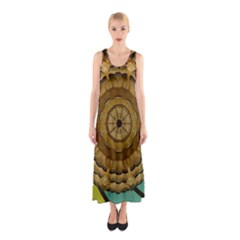 Kaleidoscope Dream Illusion Sleeveless Maxi Dress by Nexatart