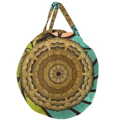 Kaleidoscope Dream Illusion Giant Round Zipper Tote