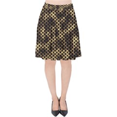 Honeycomb Beehive Nature Velvet High Waist Skirt by Nexatart