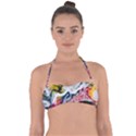 Abstract Art Detail Painting Halter Bandeau Bikini Top View1