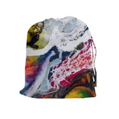 Abstract Art Detail Painting Drawstring Pouches (extra Large) by Nexatart