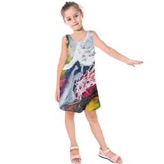 Abstract Art Detail Painting Kids  Sleeveless Dress