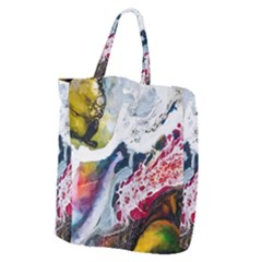 Abstract Art Detail Painting Giant Grocery Zipper Tote