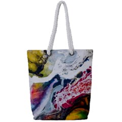 Abstract Art Detail Painting Full Print Rope Handle Tote (small)