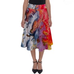 Art Abstract Macro Perfect Length Midi Skirt