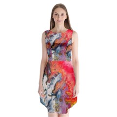 Art Abstract Macro Sleeveless Chiffon Dress   by Nexatart