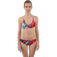 Art Abstract Macro Wrap Around Bikini Set