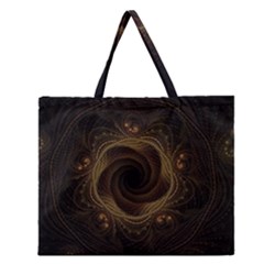 Beads Fractal Abstract Pattern Zipper Large Tote Bag by Nexatart