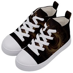 Beads Fractal Abstract Pattern Kid s Mid-top Canvas Sneakers