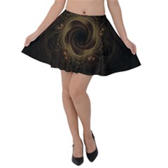 Beads Fractal Abstract Pattern Velvet Skater Skirt by Nexatart