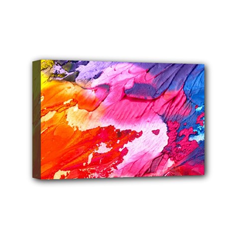 Abstract Art Background Paint Mini Canvas 6  X 4  by Nexatart