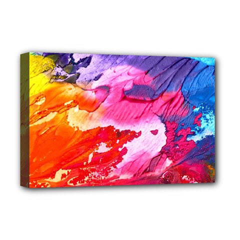 Abstract Art Background Paint Deluxe Canvas 18  X 12   by Nexatart