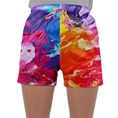 Abstract Art Background Paint Sleepwear Shorts