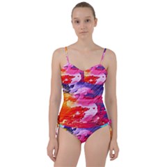 Abstract Art Background Paint Sweetheart Tankini Set by Nexatart