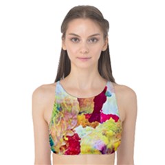 Art Detail Abstract Painting Wax Tank Bikini Top by Nexatart