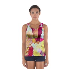 Art Detail Abstract Painting Wax Sport Tank Top 