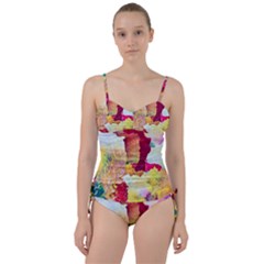 Art Detail Abstract Painting Wax Sweetheart Tankini Set by Nexatart