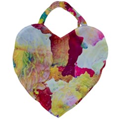 Art Detail Abstract Painting Wax Giant Heart Shaped Tote