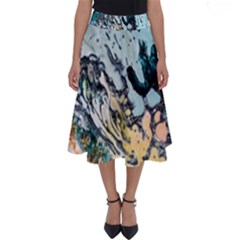 Abstract Structure Background Wax Perfect Length Midi Skirt