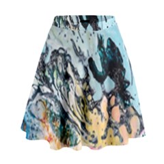 Abstract Structure Background Wax High Waist Skirt by Nexatart