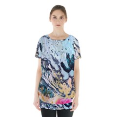 Abstract Structure Background Wax Skirt Hem Sports Top