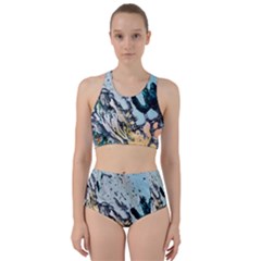 Abstract Structure Background Wax Racer Back Bikini Set