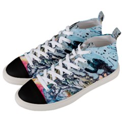 Abstract Structure Background Wax Men s Mid-top Canvas Sneakers by Nexatart